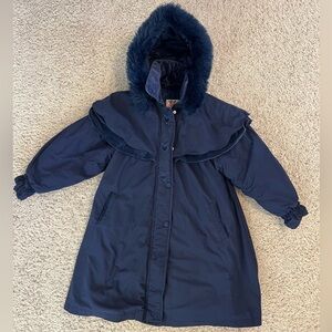 Vintage Girls Big Chill Blue Puffer Jacket - size 10